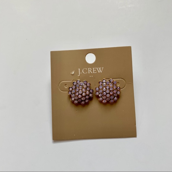 J. Crew Jewelry - 🛍 J Crew Purple Gold Cluster Earrings